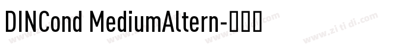 DINCond MediumAltern字体转换